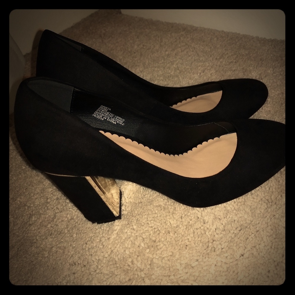 Dune London Black & Gold Heels from Nordstrom Rack
